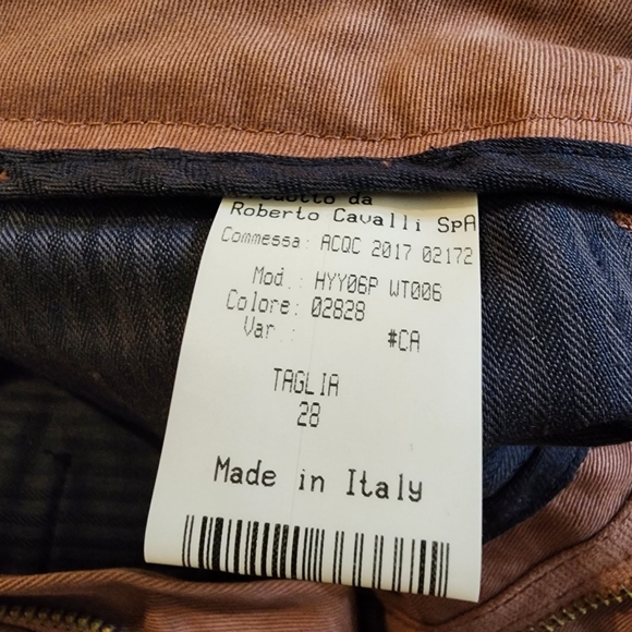 ROBERTO CAVALLI SPORT pastel pink casual gabardine pants - Picture 9 of 10